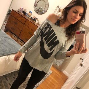 Loose grey Nike long sleeve